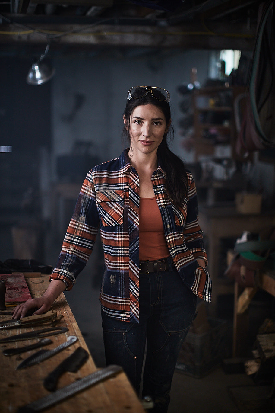 Chelsea Miller in her Brooklyn workshop